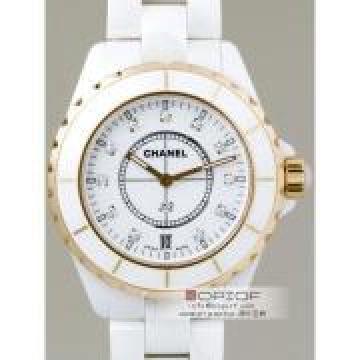 日本シャネル スーパーコピー時計J12 H2180 38mm ホワイトセラミックブレス 11Pダイヤ ピンクゴールドコンビ ホワイト