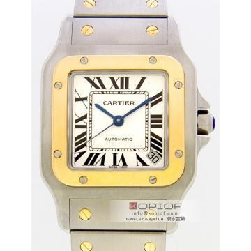 ティエ Cartier サントスガルベ SG XL AUTO W20099C4 ホワイト